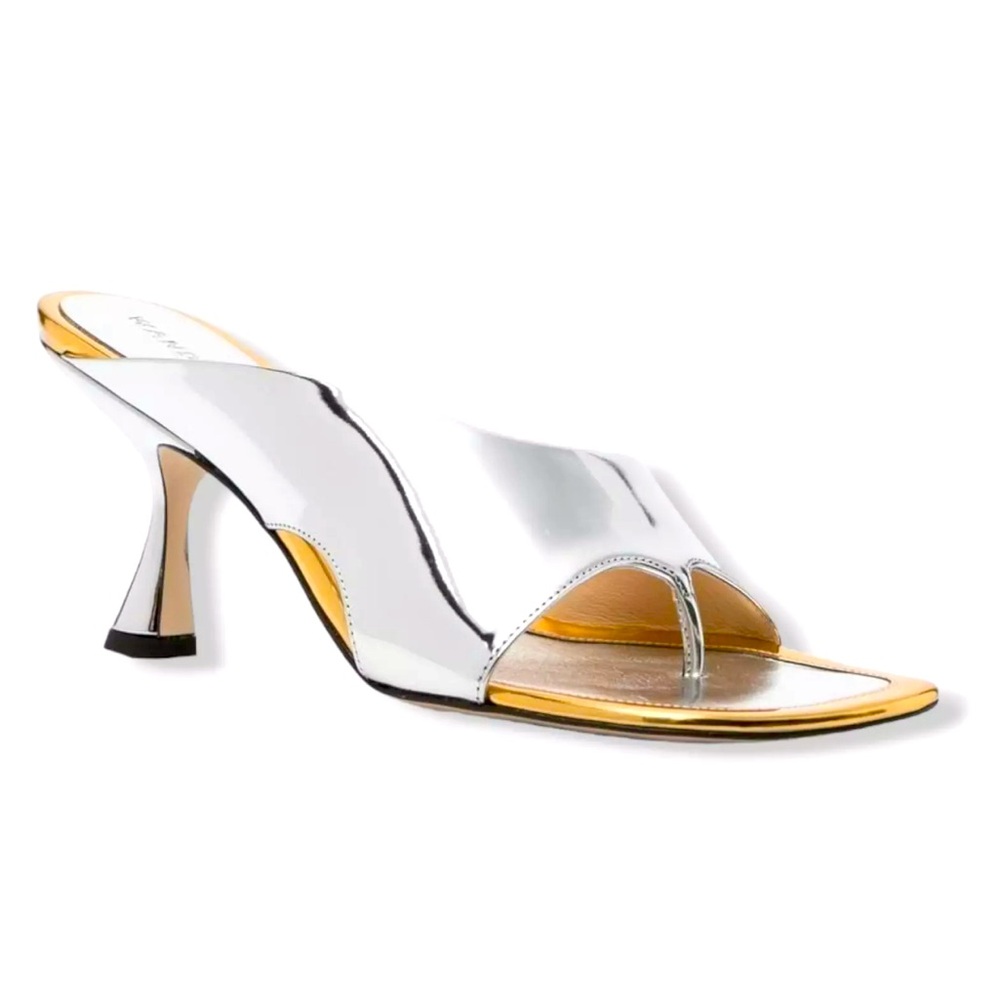 Wandler Women's Silver Julio Metallic Sandals Size EU 37/US 7 $630